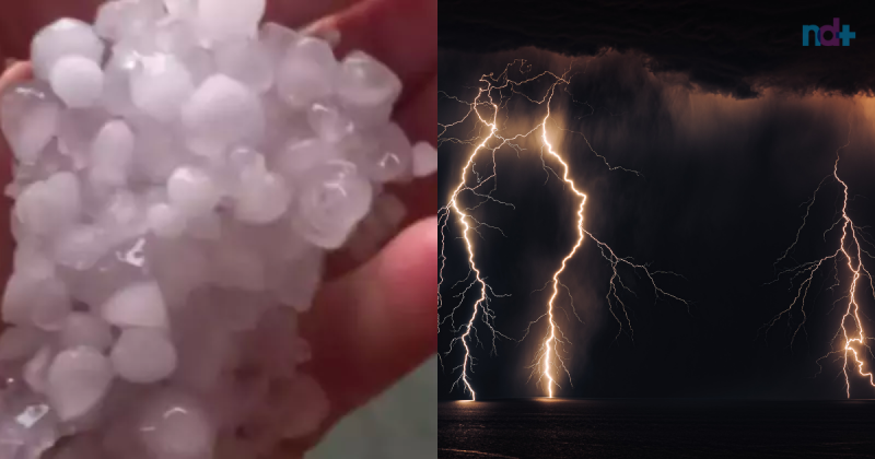 H&aacute; um deslocamento de uma frente fria entre o RS e SC – Foto: Gel Lara/montagem/ND