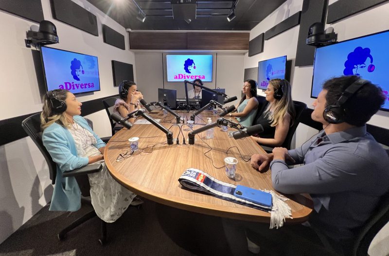 Gravação podcast aDiversa autoestima masculina