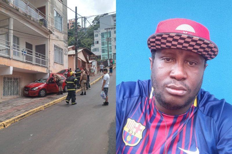Um homem morreu ap&oacute;s o carro em que estava colidir em uma viga de um pr&eacute;dio. – Foto: Corpo de Bombeiros/Internet/Reprodu&ccedil;&atilde;o/ND