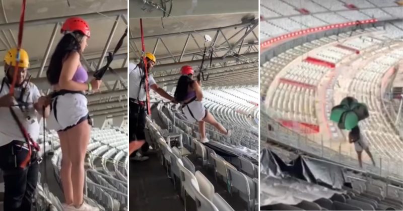 Jovem cai de tirolesa no estádio Mineirão