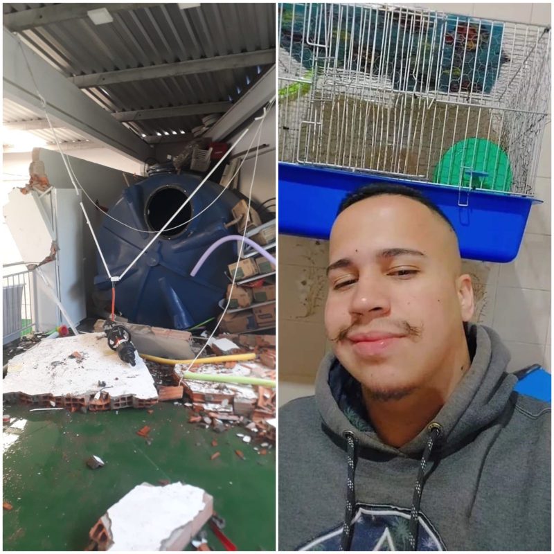 Quem era o jovem que morreu ap&oacute;s ser atingido por caixa d&rsquo;&aacute;gua em Rio do Sul – Foto: Reprodu&ccedil;&atilde;o/ND