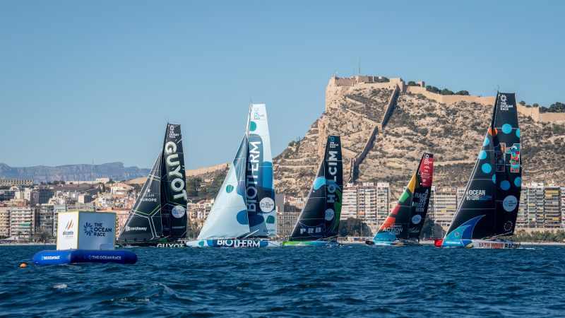 Partindo de Alicante neste domingo (15), expectativa &eacute; que as cinco equipes cheguem em Itaja&iacute; no in&iacute;cio de abril – Foto: The Ocean Race/Divulga&ccedil;&atilde;o/ND