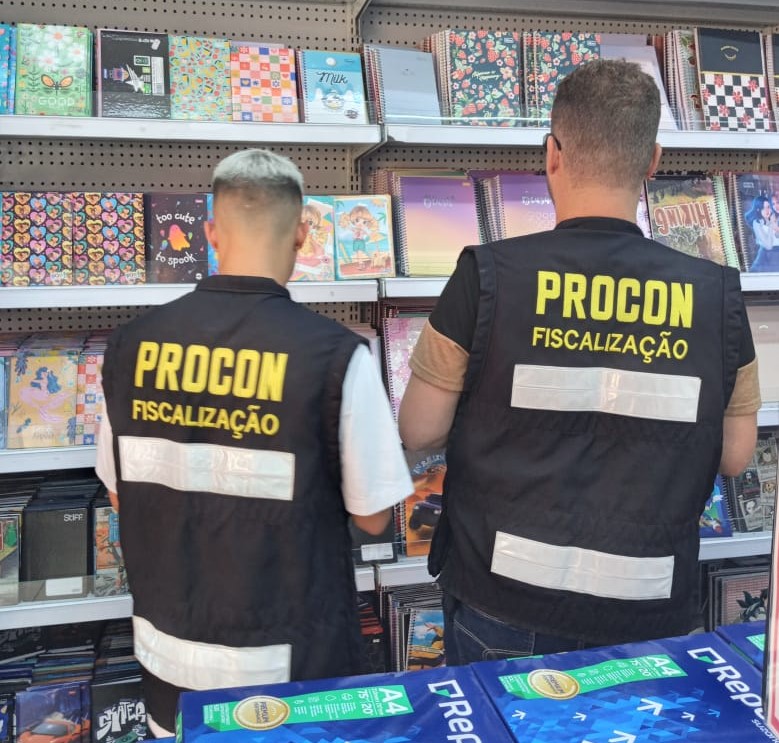 Procon realizou fiscaliza&ccedil;&otilde;es dos pre&ccedil;os de materiais escolares na Capital – Foto: Procon/Divulga&ccedil;&atilde;o/ND