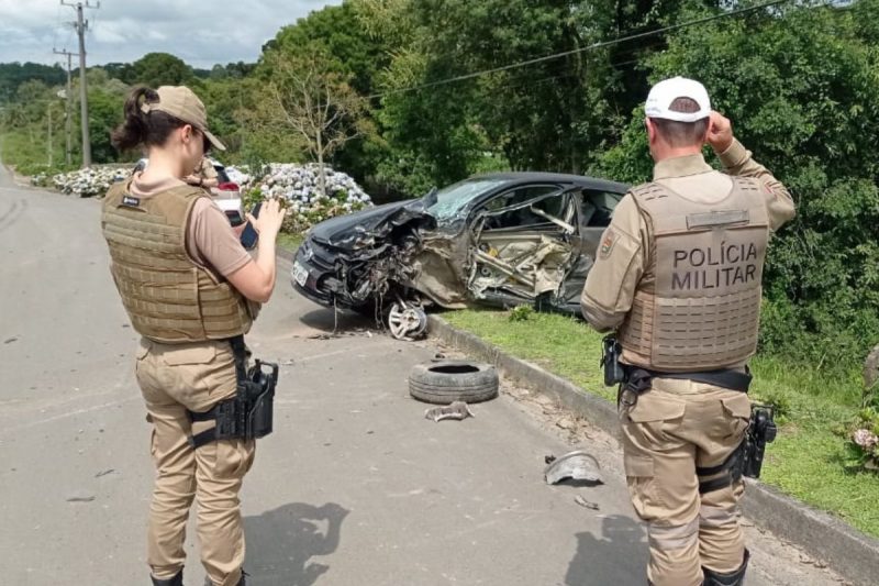 Homem sofreu acidente durante fuga – Foto: Corpo de Bombeiros Militar/Divulga&ccedil;&atilde;o