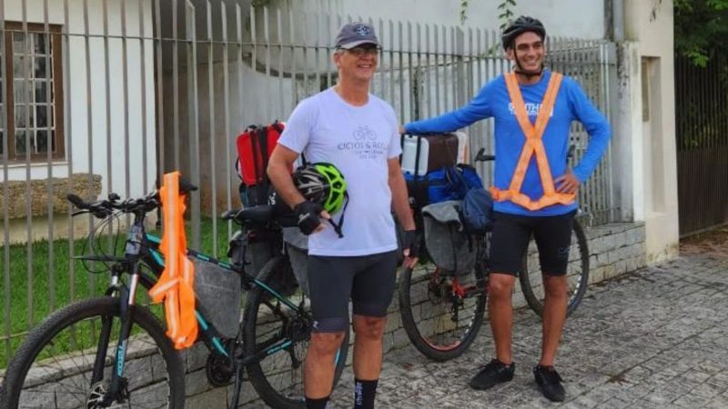 Pai e filho v&atilde;o de bicicleta de Itaja&iacute; at&eacute; o ‘fim do mundo’; conhe&ccedil;a – Foto: Ciclos &amp; Rodas/Reprodu&ccedil;&atilde;o/ND