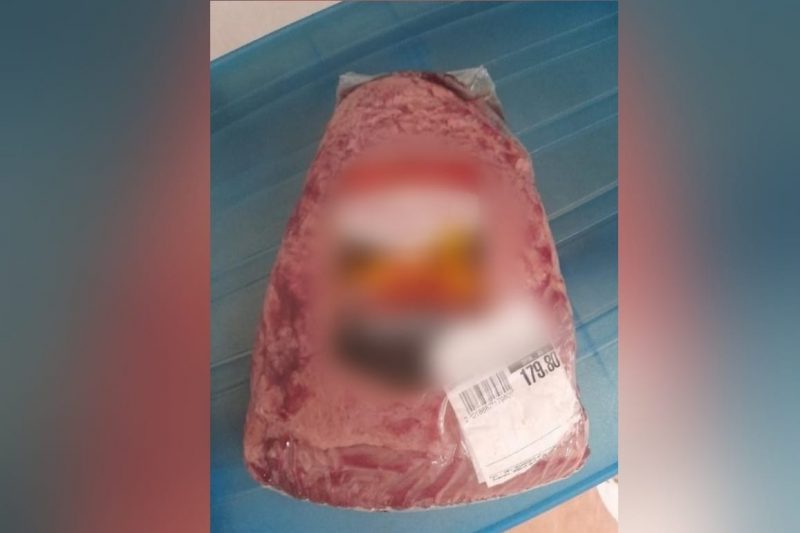 Mulher &eacute; flagrada furtando picanha no valor de R$ 179 – Foto: Pol&iacute;cia Militar/Divulga&ccedil;&atilde;o/ND