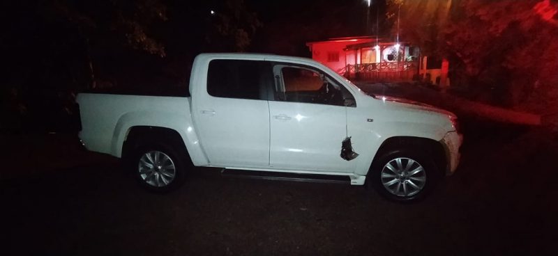 Um homem ficou ferido ap&oacute;s ser atropelado em Ipor&atilde; do Oeste. &mdash; Foto: PMRv/Reprodu&ccedil;&atilde;o/ND