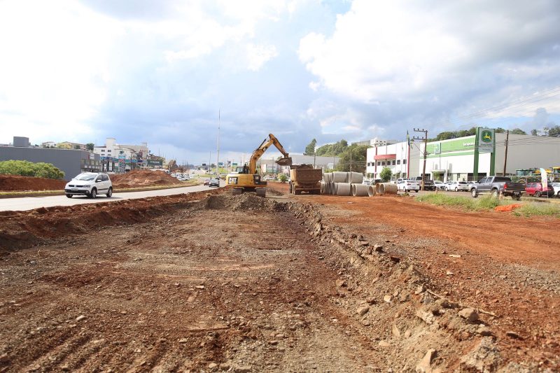 Avenida Fernando Machado passa por obras. – Foto: Prefeitura de Chapec&oacute;/Divulga&ccedil;&atilde;o/ND