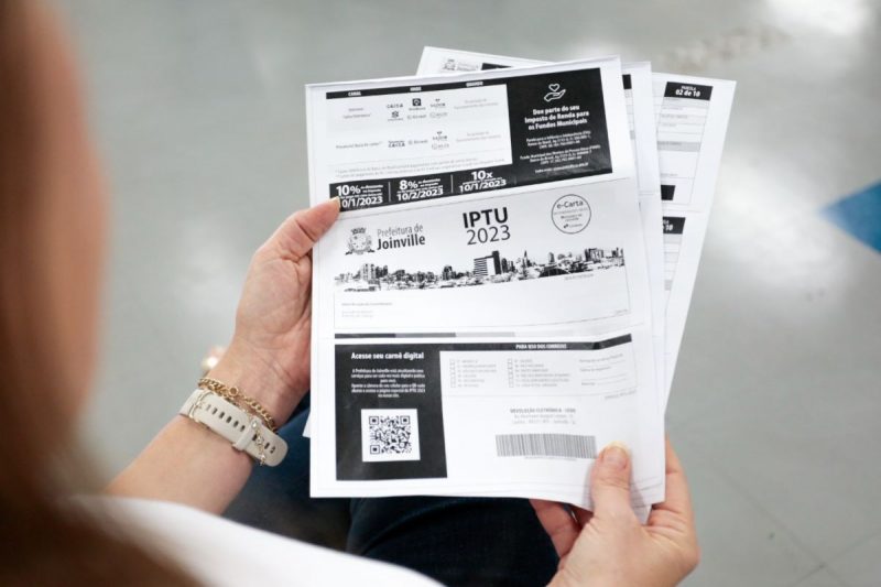 Carn&ecirc; do IPTU 2023 veio em novo formato, confirma prefeitura – Foto: Prefeitura de Joinville/Divulga&ccedil;&atilde;o/ND