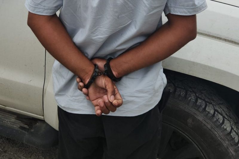 Homem foi preso em Itapo&aacute; suspeito de esfaquear a companheira gr&aacute;vida – Foto: PC/Divulga&ccedil;&atilde;o