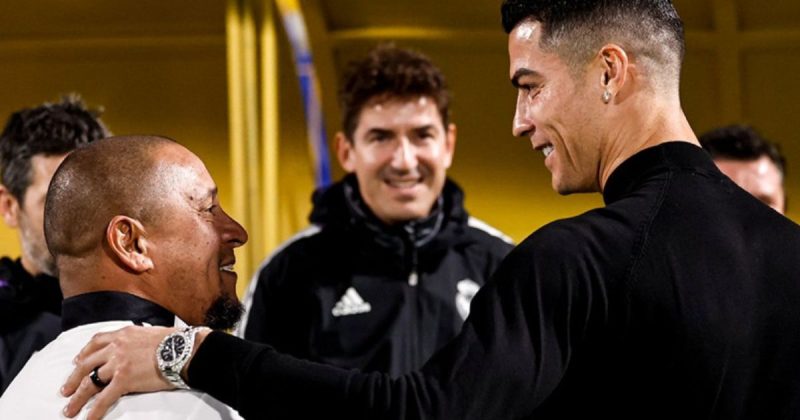 Roberto Carlos e CR7 em encontro “fora de agenda”, na Ar&aacute;bia Saudita – Foto: Reprodu&ccedil;&atilde;o