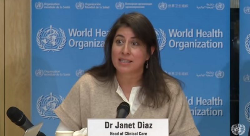 Janet Diaz, diretora da OMS, anunciou novas recomenda&ccedil;&otilde;es contra a Covid nesta sexta (13) – Foto: Reprodu&ccedil;&atilde;o Youtube