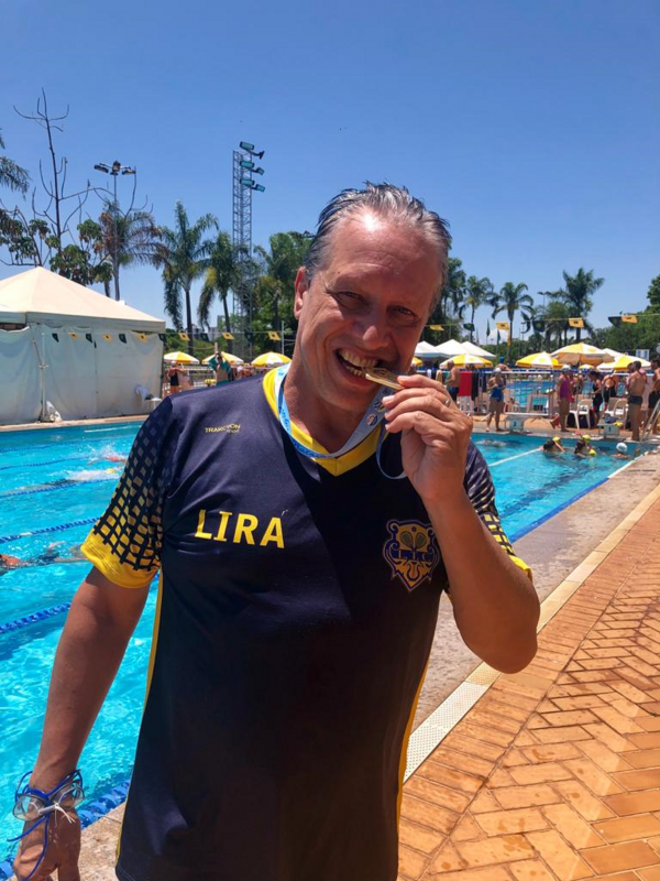 Nata&ccedil;&atilde;o Master: atleta do Lira T&ecirc;nis Clube, Rodrigo Arruda Meireles foi destaque nas piscinas em 2022 – Foto: Ana Paula LIra