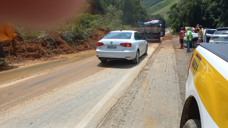 Faixa da SC-350 foi liberada – Foto: PMRv/Divulga&ccedil;&atilde;o/ND