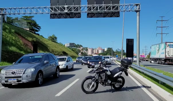 Acidente deixa tr&acirc;nsito intenso no acesso &agrave; Ilha de Santa Catarina – Foto: GMF/Divulga&ccedil;&atilde;o/ND