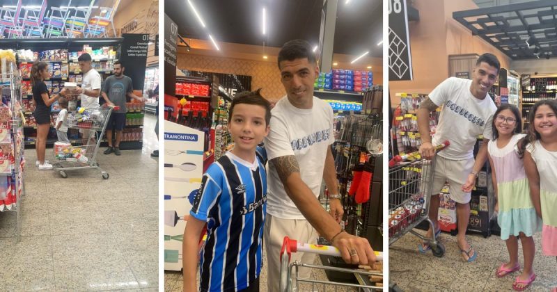 Suárez foi flagrado em supemercado de Porto Alegre