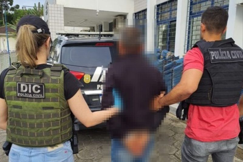 Homem foi preso suspeito do crime – Foto: Pol&iacute;cia Civil/Divulga&ccedil;&atilde;o/ND