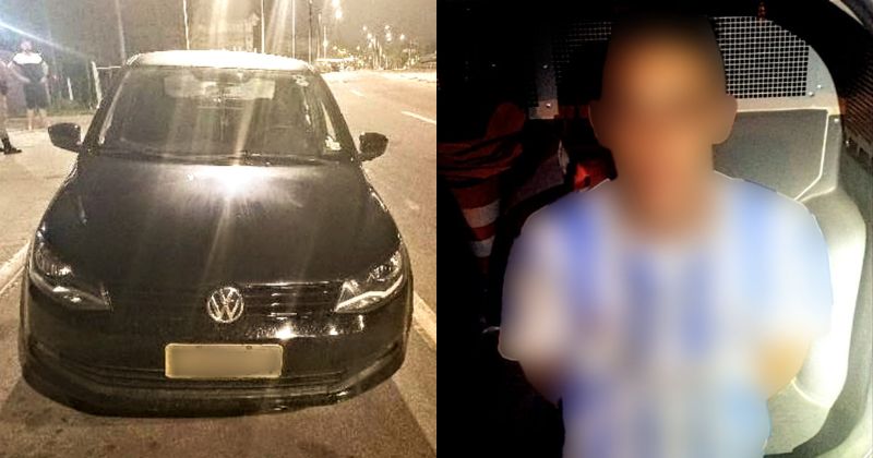 Ve&iacute;culo roubado no tr&acirc;nsito foi recuperado pela PM – Foto: Pol&iacute;cia Militar/Reprodu&ccedil;&atilde;o/ND