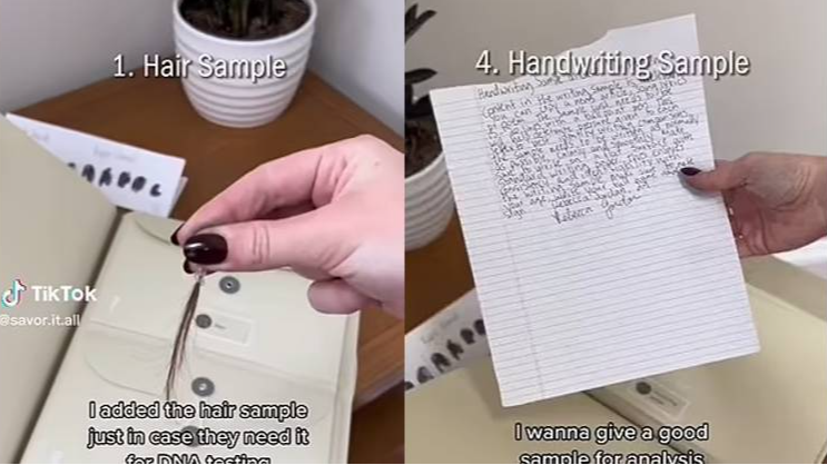 Americana monta kit som informa&ccedil;&otilde;es pessoais em caso de crime – Foto: Redes sociais/Reprodu&ccedil;&atilde;o/ND