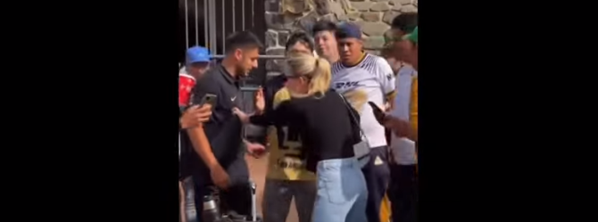 Namorada de Toto Salvio roubou a cena – Foto: Reprodu&ccedil;&atilde;o Youtube