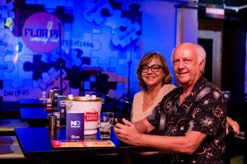 Valdir e Sandra Ferreira no Floripa Comedy Club – Foto: Divulga&ccedil;&atilde;o/ND