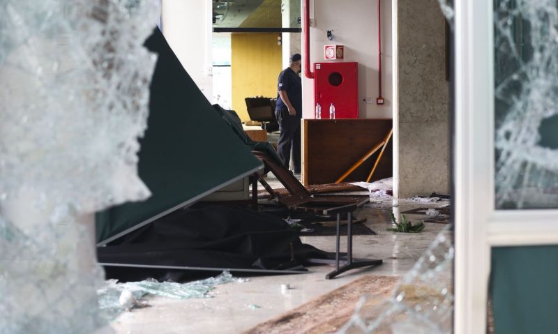 Pal&aacute;cio do Supremo Tribunal Federal destru&iacute;do, ap&oacute;s atos de vandalismo registrados em 8 de janeiro –&nbsp; Foto: Valter Campanato/Ag&ecirc;ncia Brasil/ND