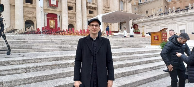 Padre Jackcon Rampellotti no local da cerim&ocirc;nia – Foto: Padre Jackcon Rampellotti/Divulga&ccedil;&atilde;o/ND