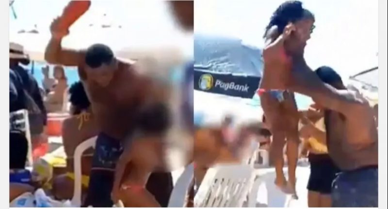 As crian&ccedil;as tinham se perdido na praia – Foto: Reprodu&ccedil;&atilde;o/ND