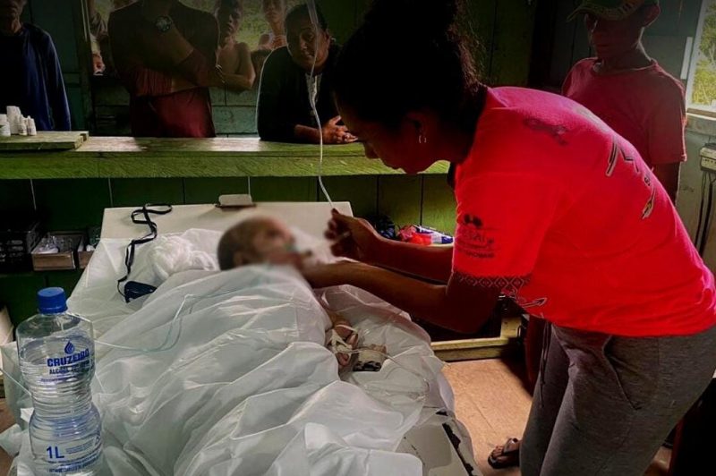 Fotos de crian&ccedil;as ind&iacute;genas com desnutri&ccedil;&atilde;o rondaram o pa&iacute;s – Foto: Reprodu&ccedil;&atilde;o/@hekurari08/ND