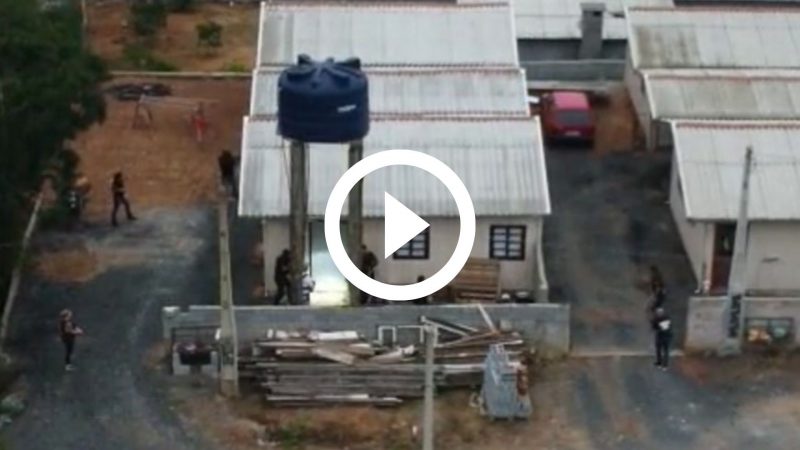 Opera&ccedil;&atilde;o para prender foragido contou com apoio de policiais de v&aacute;rias cidades do Alto Vale – Foto: Pol&iacute;cia Civil/Divulga&ccedil;&atilde;o/ND