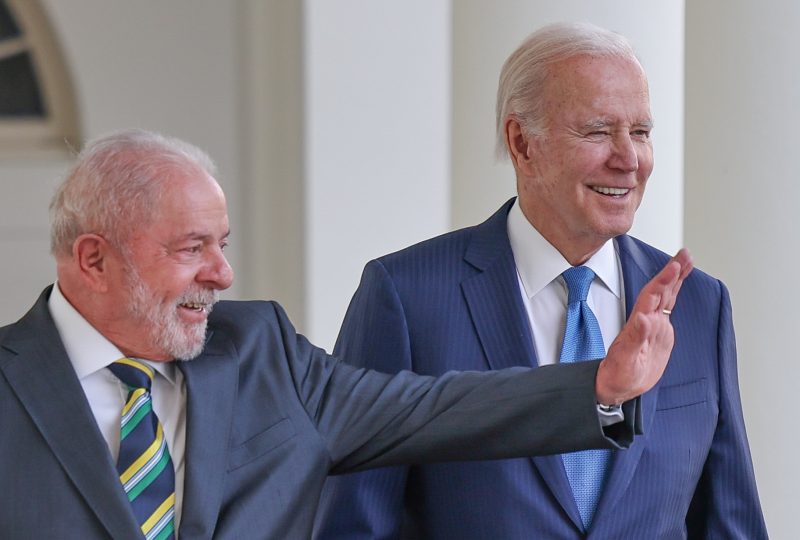 Presidente dos Estados Unidos da Am&eacute;rica, Joe Biden e o Presidente da Rep&uacute;blica do Brasil, Luiz In&aacute;cio Lula da Silva, durante Fotografia oficial. Casa Branca, Washington (EUA). Ricardo Stuckert/PR – Foto: Ricardo Stuckert/PR/Divulga&ccedil;&atilde;o/ND