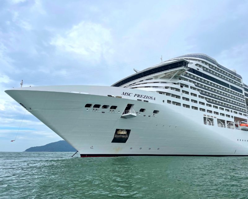 MSC Preziosa faz sua terceira parada da temporada 2022/2023 em BC – Foto: Reprodu&ccedil;&atilde;o/Ederson Senna