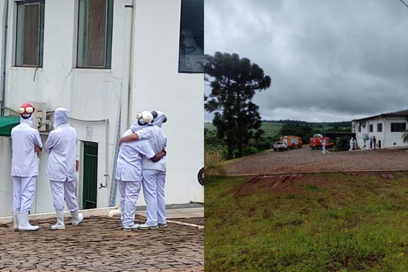 Vazamento de am&ocirc;nia atinge funcion&aacute;rios de frigor&iacute;fico de Xanxer&ecirc;. – Foto: Patr&iacute;cia Silva/Lance Not&iacute;cias/ND