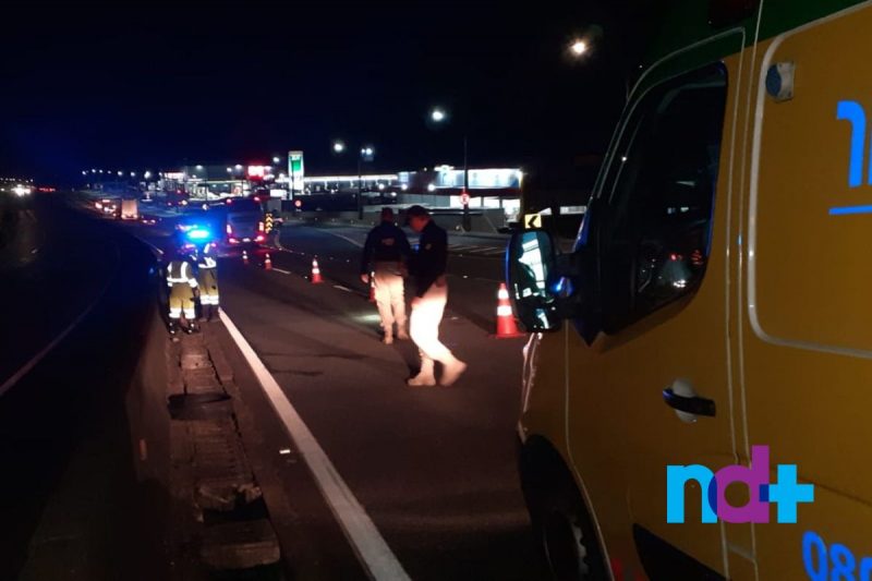 A young man died after being run over by a BR-101 in Joinville.  Photo: Gladionor Ramos/NDTV