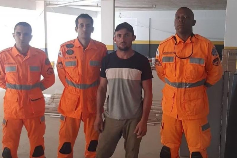Homem dado por desaparecido em cachoeira apareceu normalmente para trabalhar – Foto: CBM/Divulga&ccedil;&atilde;o