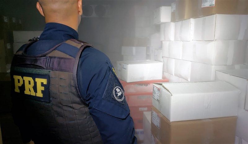 Quatro toneladas de camar&atilde;o foram localizada na opera&ccedil;&atilde;o – Foto: PRF/Reprodu&ccedil;&atilde;o/ND