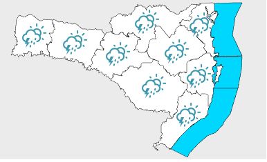Chuva se estende para todo o Estado na quarta-feira (1º) &#8211; Foto: DCSC/Divulgação/ND
