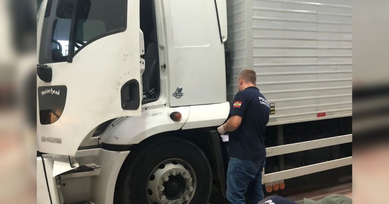 Rastreador localiza caminh&atilde;o roubado em poss&iacute;vel desmanche em Crici&uacute;ma – Foto: Beatriz Formanski/ND