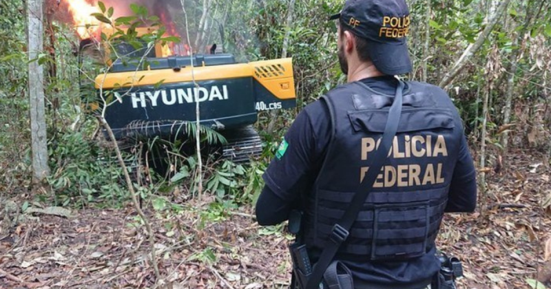 Opera&ccedil;&atilde;o tem como foco reprimir o garimpo ilegal no Brasil – Foto: Pol&iacute;cia Federal/Divulga&ccedil;&atilde;o/ND
