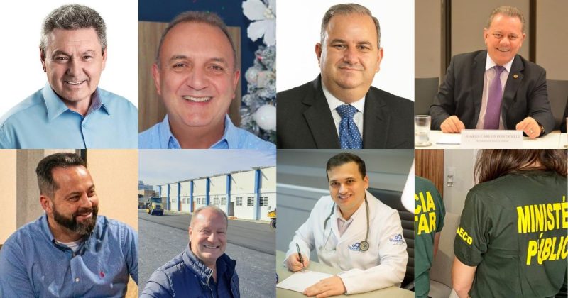 Quem s&atilde;o os 7 prefeitos de SC presos no ‘esc&acirc;ndalo do lixo’ em SC – Foto: Montagem/ND