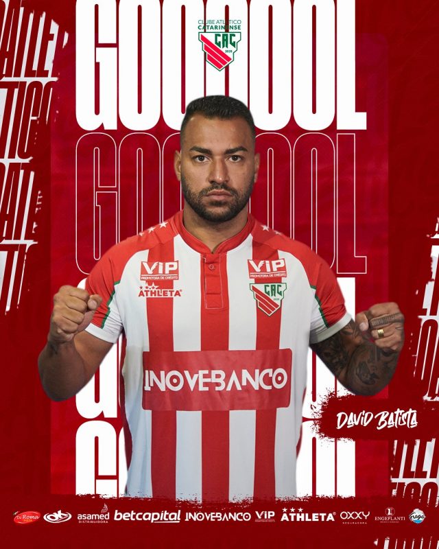 David Batista &eacute; o atacante do CAC e est&aacute; na hist&oacute;ria do clube – Foto: CAC/Divulga&ccedil;&atilde;o/ND