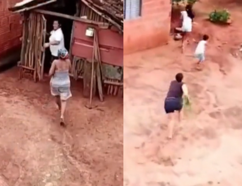 V&iacute;deo registra rea&ccedil;&atilde;o de moradores de &aacute;reas rurais ao verem drone – Foto: @reidodrone/TikTok/Reprodu&ccedil;&atilde;o/ND