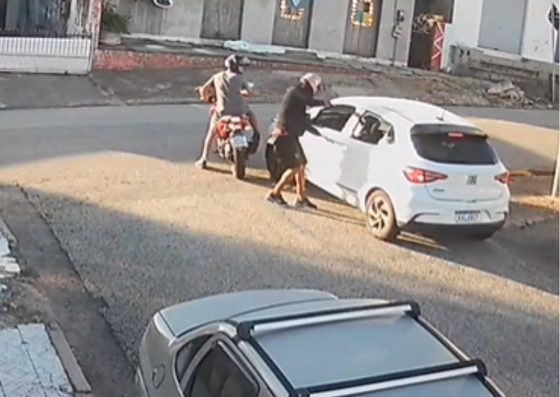 C&acirc;meras ajudam a Pol&iacute;cia a recuperar ve&iacute;culo roubado na manh&atilde; desta segunda-feira (13) – Foto: Divulga&ccedil;&atilde;o/ND