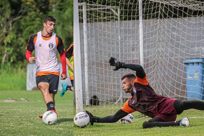 Lucas Douglas e Glauco t&ecirc;m contratos at&eacute; o fim do Catarinense de 2024 – Foto: Gustavo Mej&iacute;a/JEC/Divulga&ccedil;&atilde;o/ND