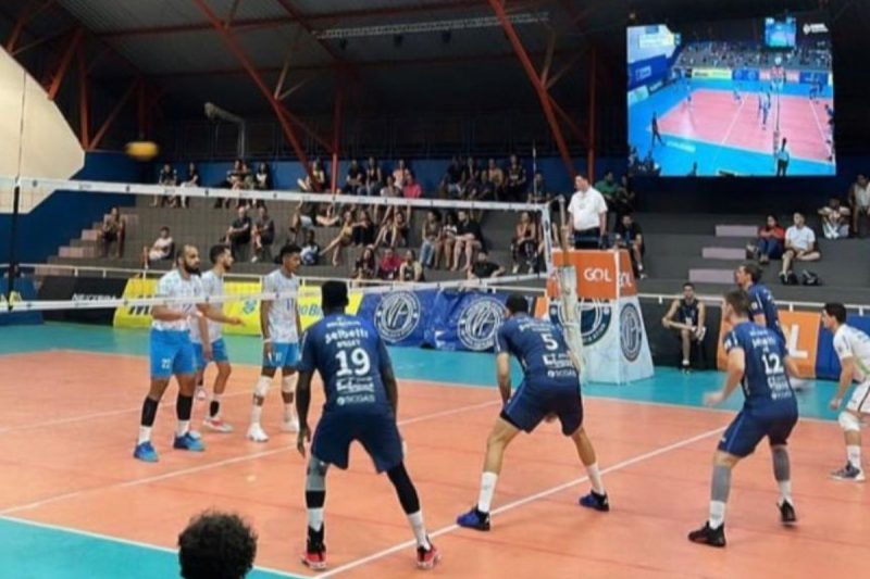 Joinville V&ocirc;lei venceu o Neurologia Ativa fora de casa na noite deste s&aacute;bado (25) – Foto: Reprodu&ccedil;&atilde;o/ND