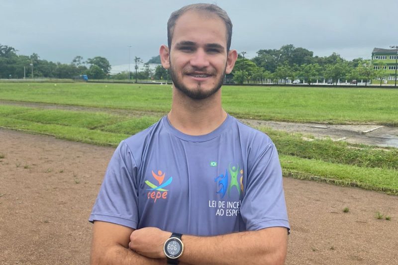 Mychael Teixeira Silvia embarcou para S&atilde;o Paulo para a primeira fase de treinamentos com o Comit&ecirc; Paral&iacute;mpico Brasileiro – Foto: Divulga&ccedil;&atilde;o/ND