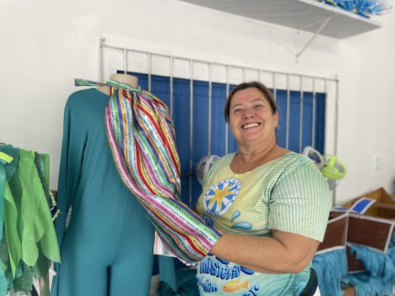 Falando de &aacute;gua e tudo que ela d&aacute;, Estrela do Mar colocou as alas na avenida e encerrou o desfile deste domingo (19) – Foto: Arquivo/Kassia Salles/ND