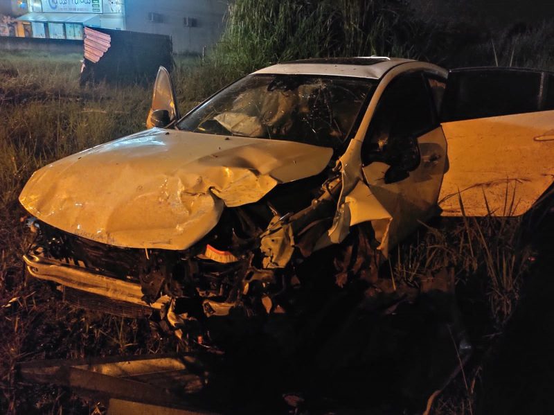 Suspeita de racha terminou em acidente em Blumenau – Foto: Divulga&ccedil;&atilde;o/ND