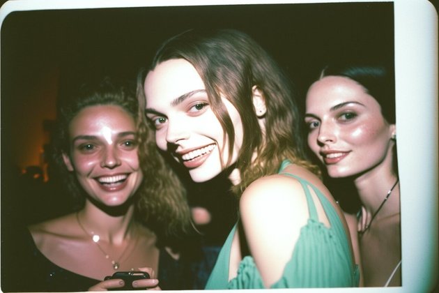 Apesar da qualidade indiscutível das fotos, é possível captar diversas estranhezas na anatomia dos presentes, o que mostra áreas do corpo humano que a IA ainda enfrenta dificuldade para criar. Repare nos dentes dos presentes na foto: além de uma quantidade exagerada, eles parecem todos iguais, sem qualquer imperfeição – Foto: Reprodução/Midjourney (via Twitter/@mileszim)