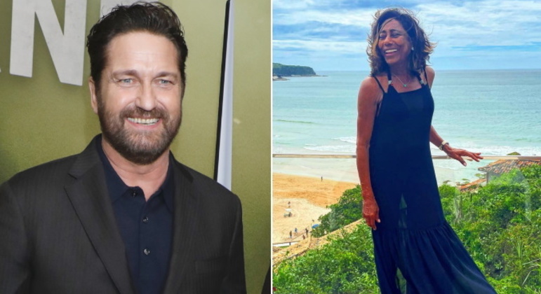 Ela teve ‘uma hist&oacute;ria’ com o astro escoc&ecirc;s Gerard Butler – Foto: R7/Montagem/Reprodu&ccedil;&atilde;o